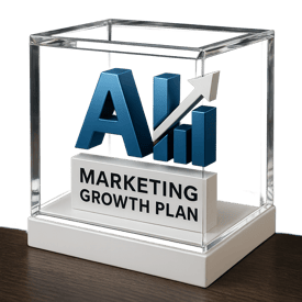 AI Marketing Growth Plan -in glass